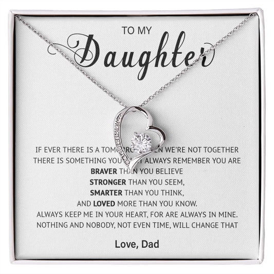 504C To My Daughter Necklace, Birthday Gift For Daughter From Dad, Christmas Jewelry