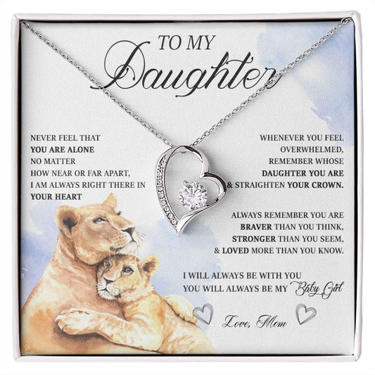 484C Birthday Gifts For Daughter From Mom, Daughter Necklace From Mom, To My Daughter