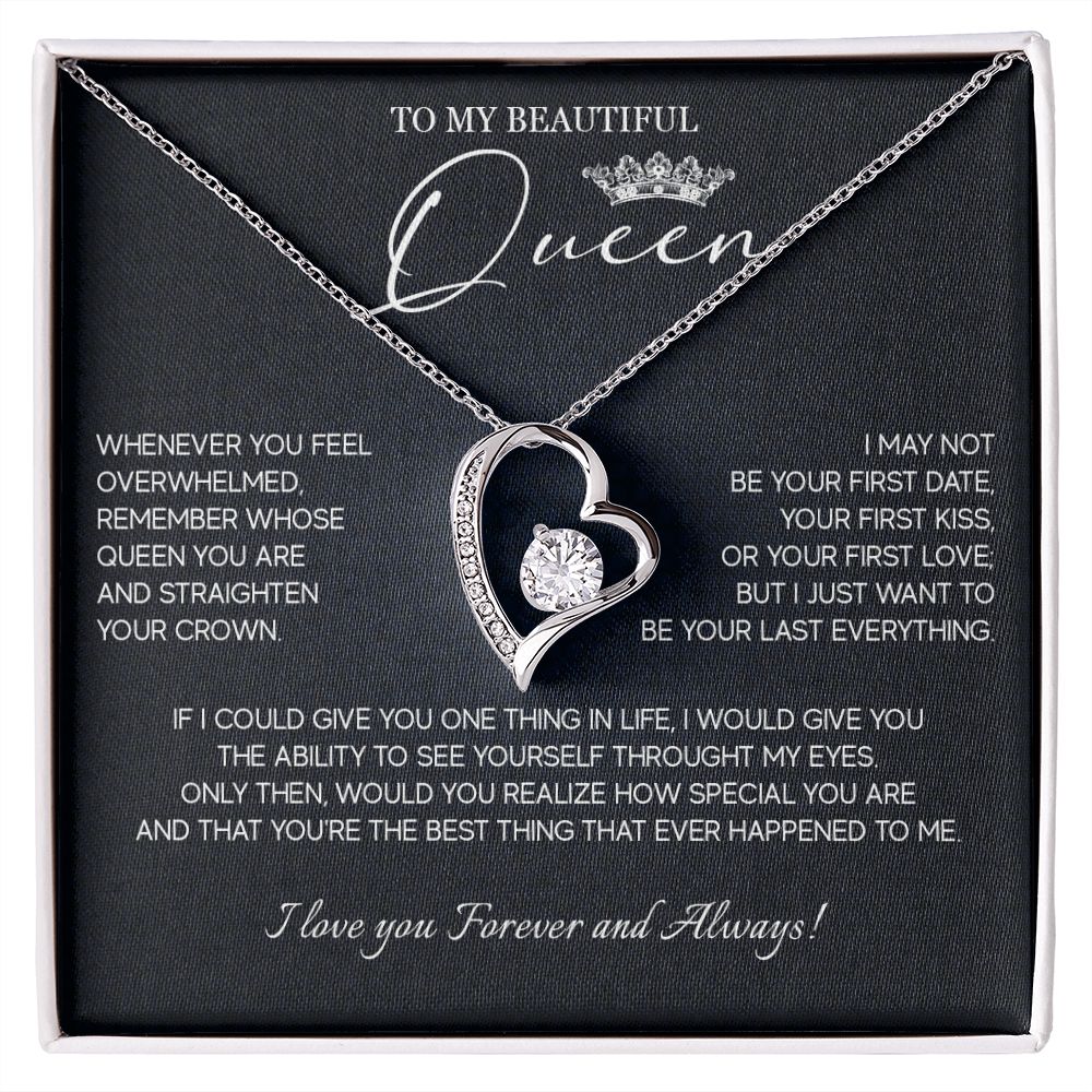 555C Necklace To My Soulmate, Queen Necklace Birthday Gifts For My Wife, Girlfriend