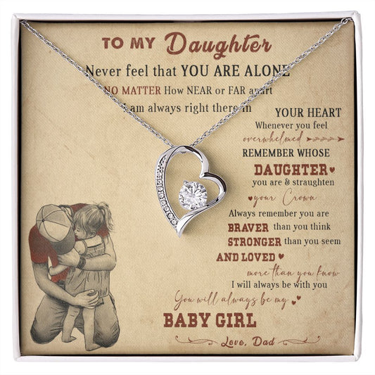 105 Daughter Necklace, To My Daughter Necklace,  Birthday Gift For Daughter From Dad