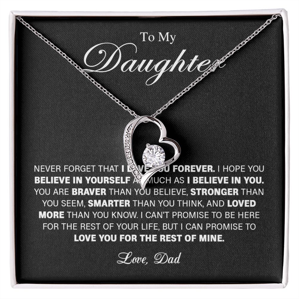 627C To My Daughter Necklace, Gift For Daughter from Dad, Birthday Gift For Daughter