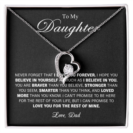 627C To My Daughter Necklace, Gift For Daughter from Dad, Birthday Gift For Daughter