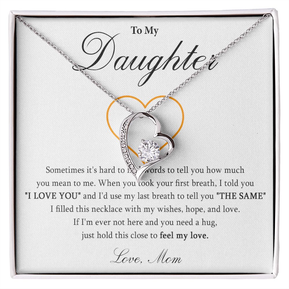 572C To My Daughter Necklace, Daughter Birthday Gift, Love Gift For Daughter From Mom