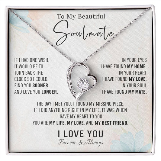 562C To my Soulmate Necklace, Birthday Gifts for Her, Love Gifts for Wife Girlfriend