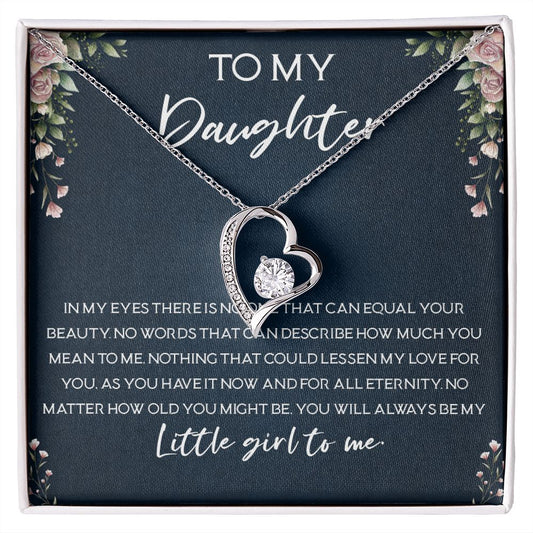 35C To My Daughter Necklace Gift Birthday, Little Girl To Me, Necklace Daughter