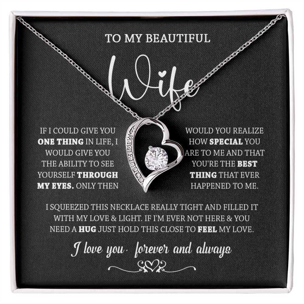437C To My Wife Necklace, Necklace Gifts For Wife From Husband, Birthday Xmas Gift