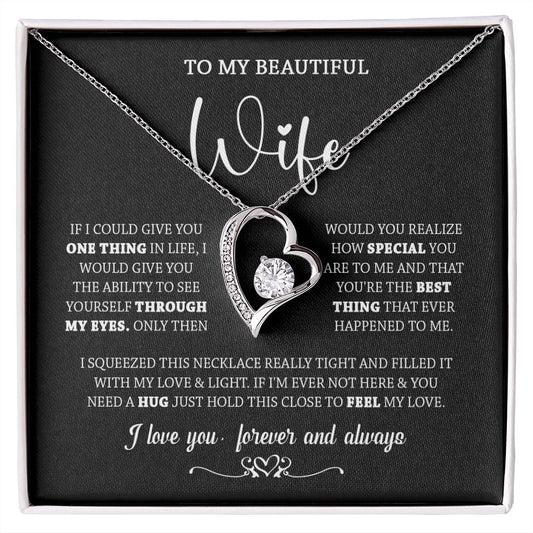 437C To My Wife Necklace, Necklace Gifts For Wife From Husband, Birthday Xmas Gift