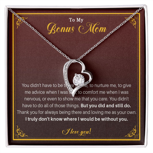 540C Necklace for Bonus Mom from Daughter / Son, Step Mom Gift, To My Bonus Mom Gifts