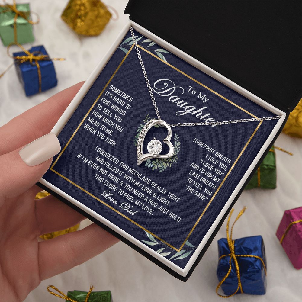 463C To My Daughter Necklace, Gift For Daughter From Dad, Daughter Father Necklace