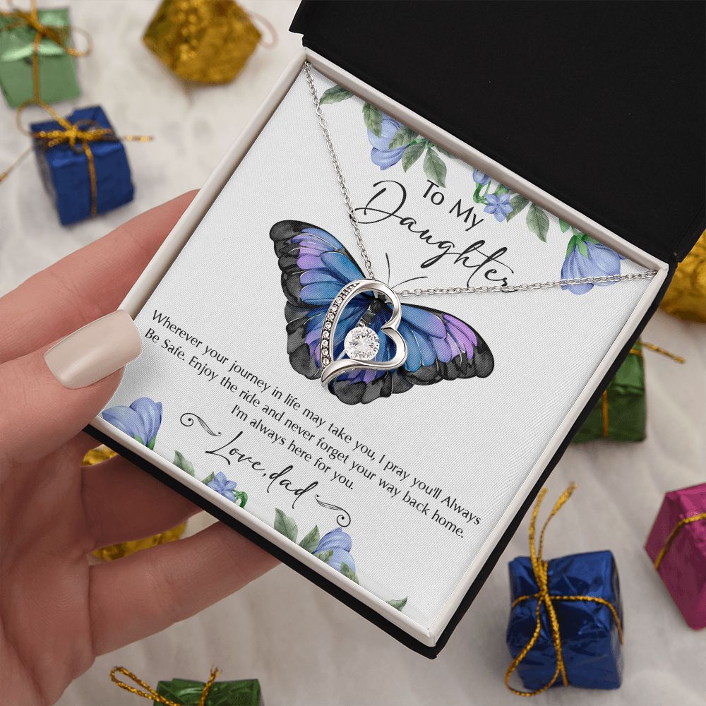 99CTo My Daughter Necklace, Gift For Daughter From Dad, Necklace Gift Birthday