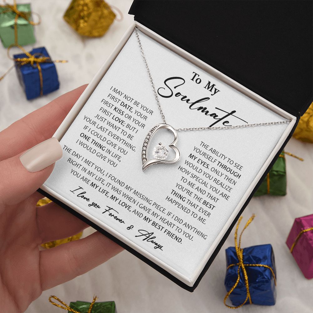 457C To My Soulmate Necklace, Birthday, Xmas Gift For Wife, Girlfriend From Husband