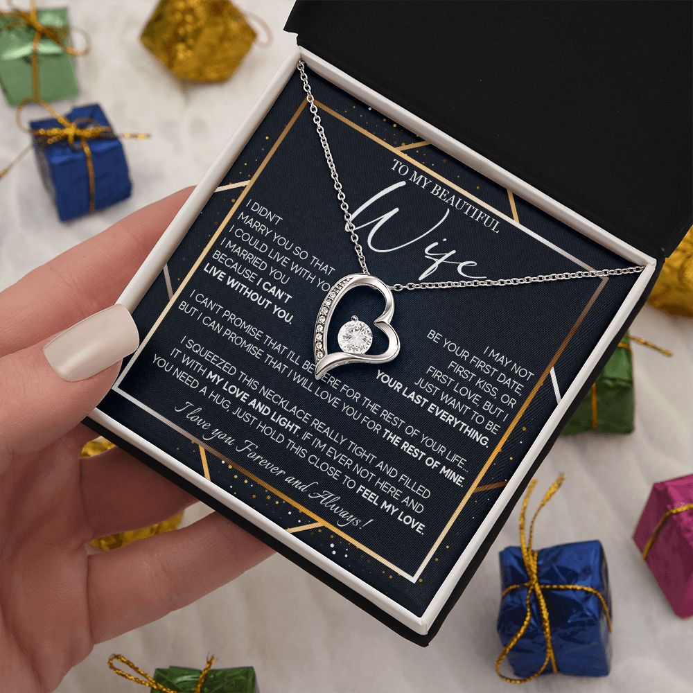 491C To My Beautiful Wife Necklace From Husband, Jewelry For Women, Birthday Gifts