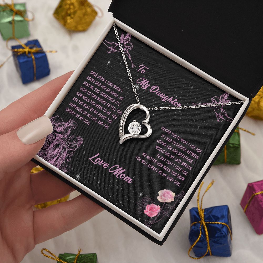 101C To My Daughter Necklace, Gift for Daughter from Mom, Daughter Necklace Gift