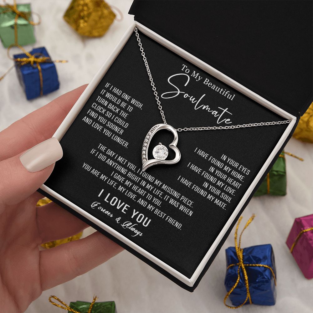 561C To my Soulmate Necklace, Wife Birthday Gifts, Love Gifts for Wife Girlfriend