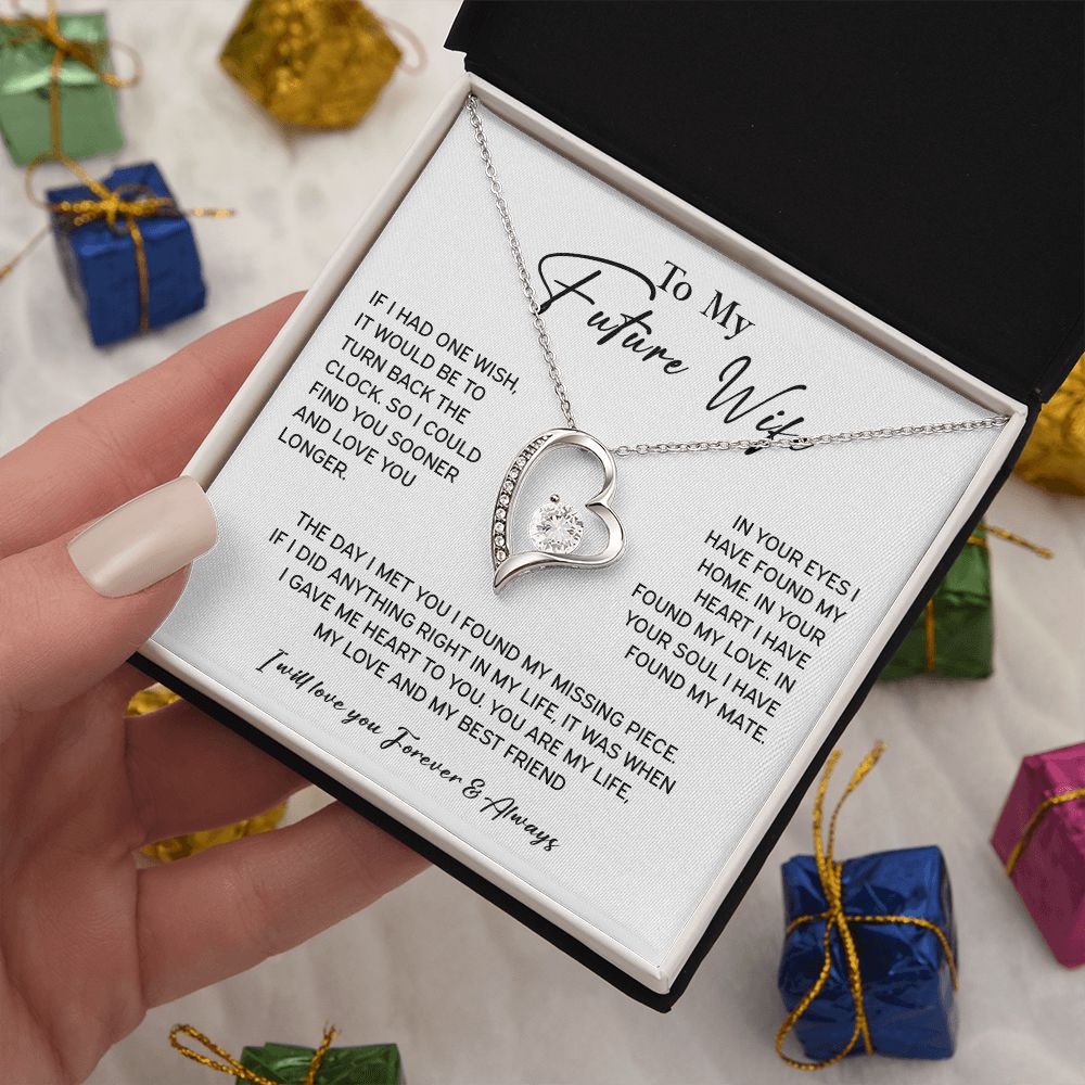 720C To My Future Wife Necklace, Valentine Day Gift For Her, Love Knot Birthday Gifts
