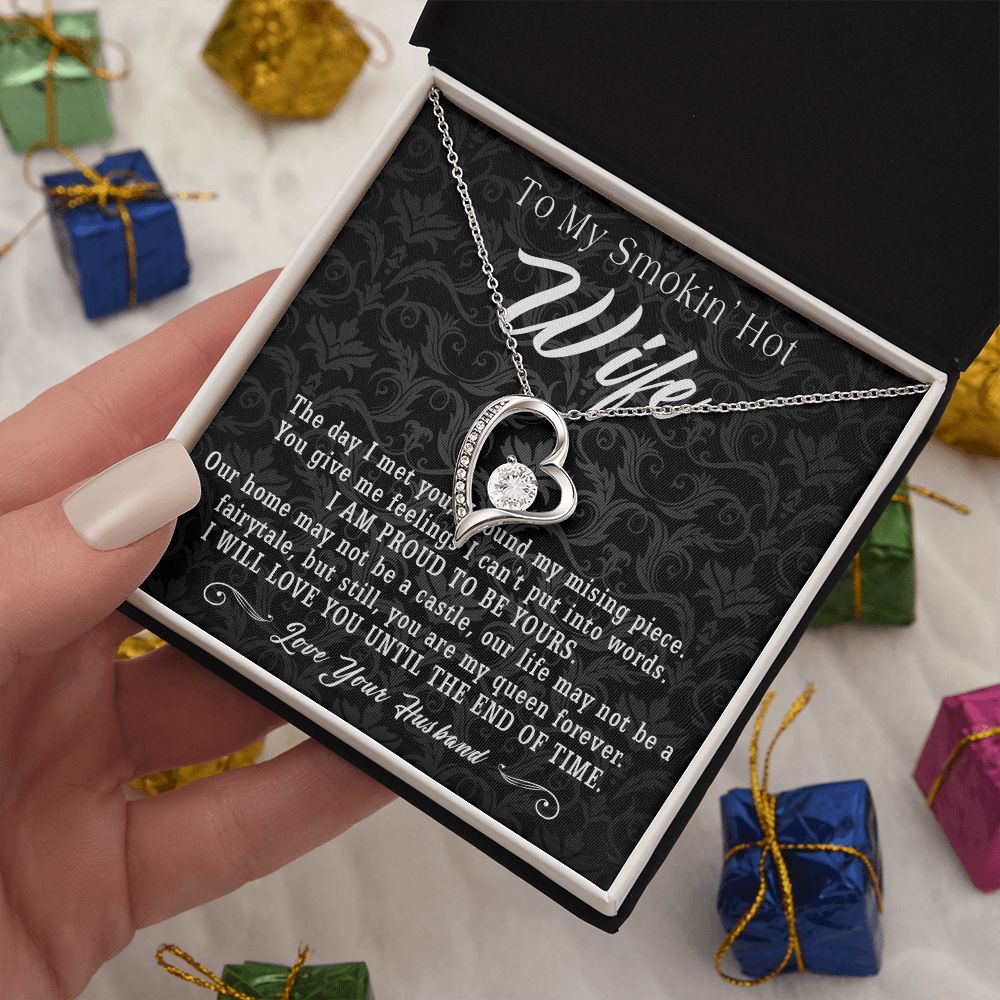95C To My Smokin Hot Wife Necklace, Anniversary Birthday Gift for Wife From Husband