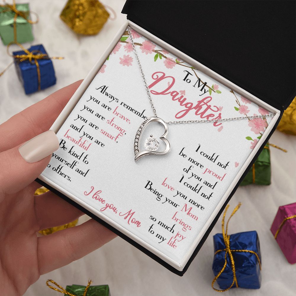 28C To My Daughter Necklace, Daughter Mother Necklace, Daughter Gift from Mom