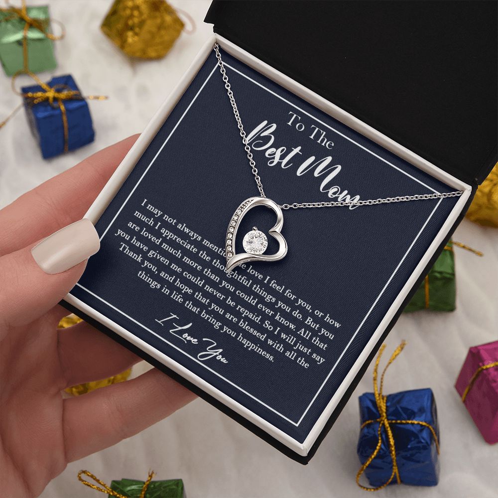 436C To My Best Mom Necklace, Gift For Mom from Son or Daughter, Birthday Xmas Gift