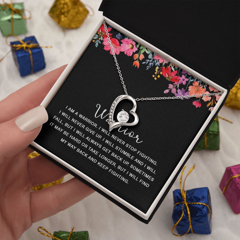 422C Warrior Necklace, I am Warrior, I Will Never Stop Fighting, Gift Birthday