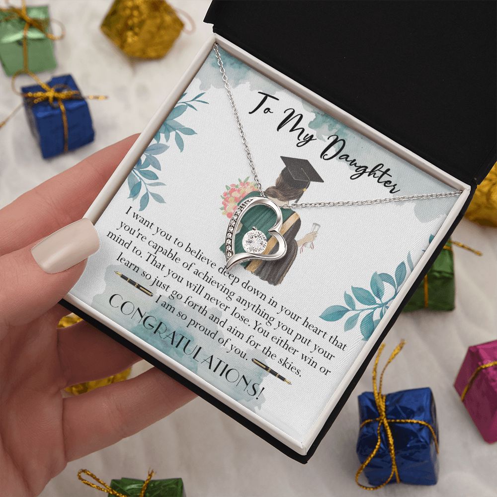 405C To My Daughter Necklace, Congratulations Gift 2022, Graduation Necklace Daughter