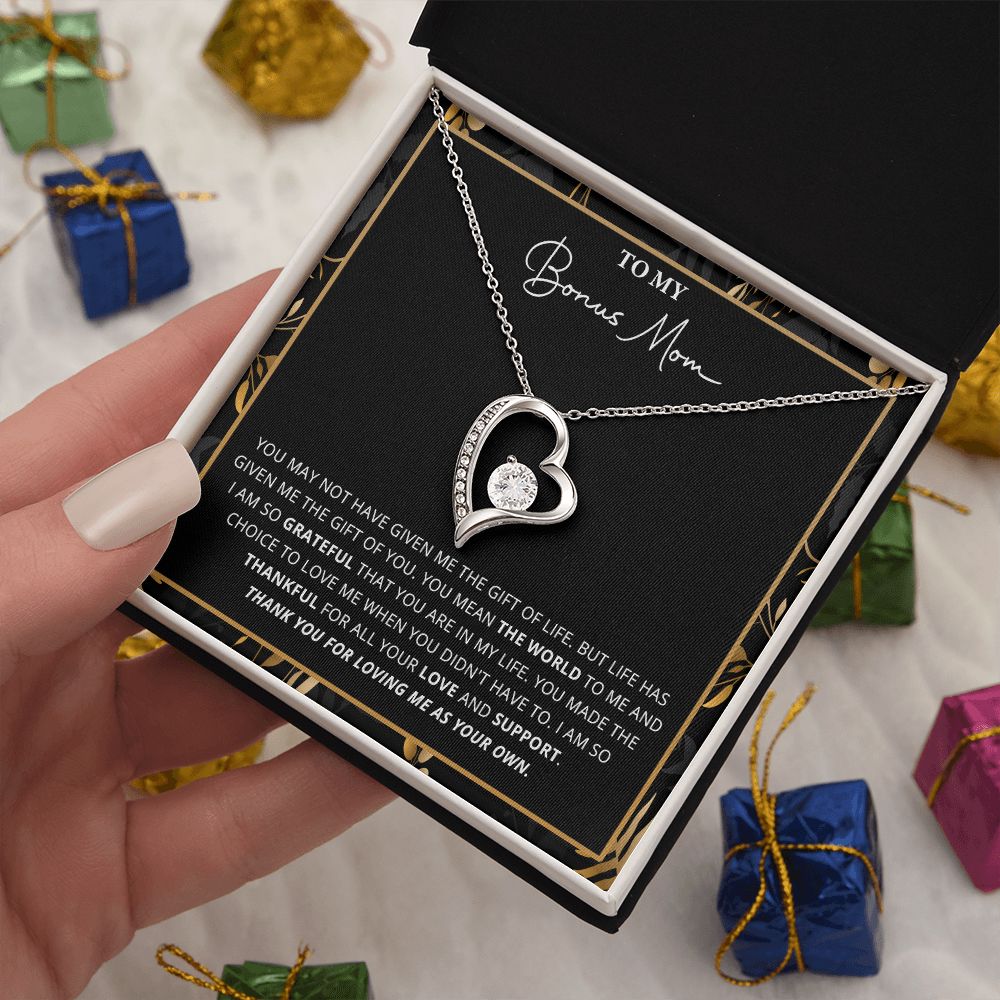 588C Bonus Mom Gift for Step Mother, Bonus Mom Necklace, Birthday Gift for Stepmom