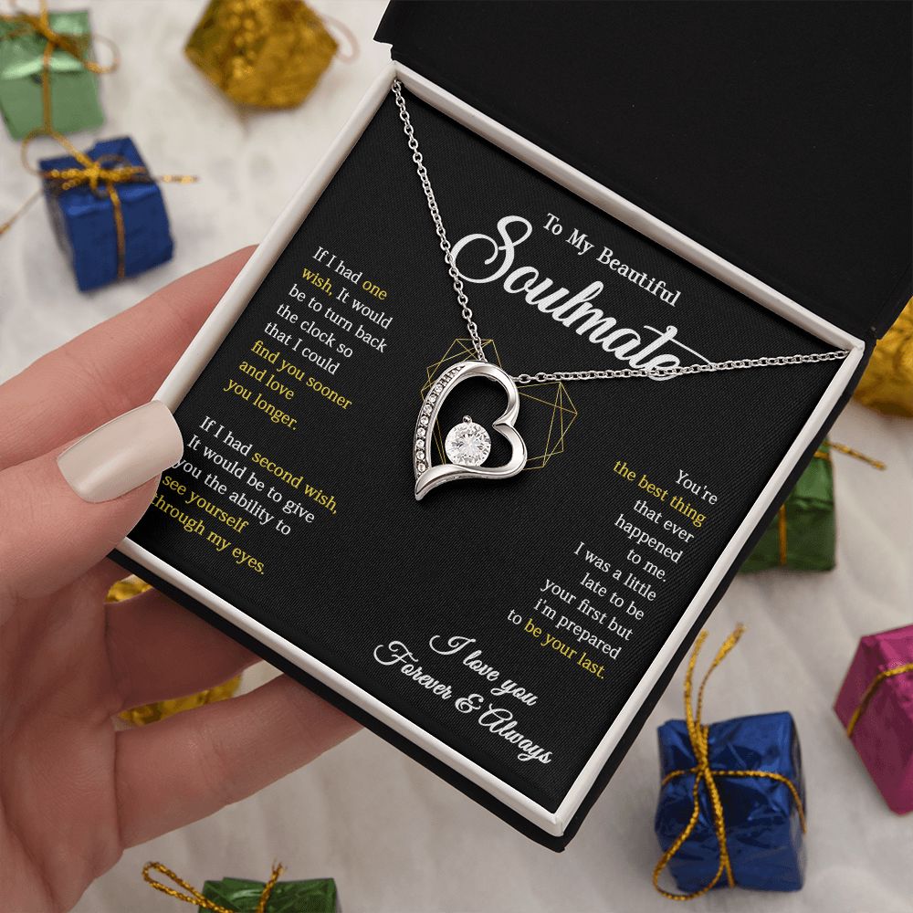 617C To My Soulmate Necklace, Gift For Wife Girlfriend From Husband, Valentines Gift