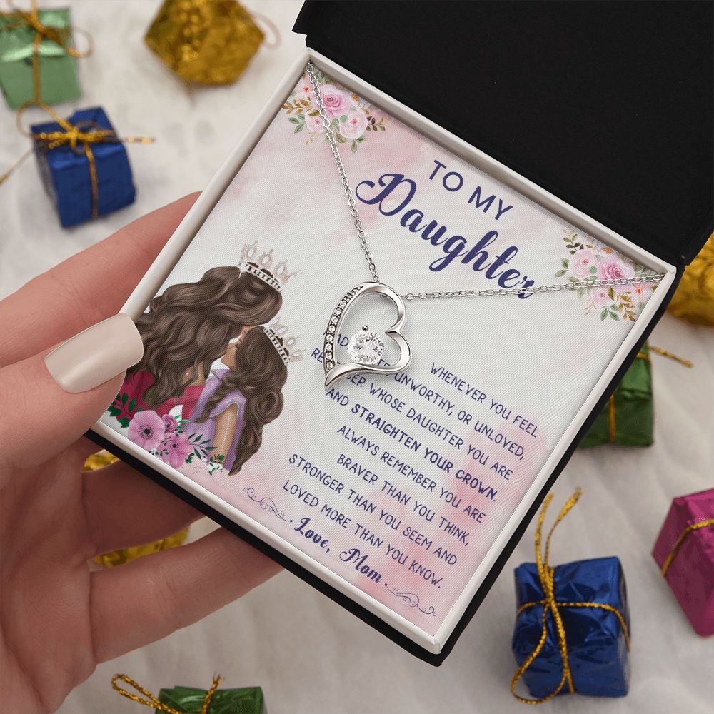 56C To My Daughter Necklace, Gift For Daughter From Mom, Daughter Mother Necklace