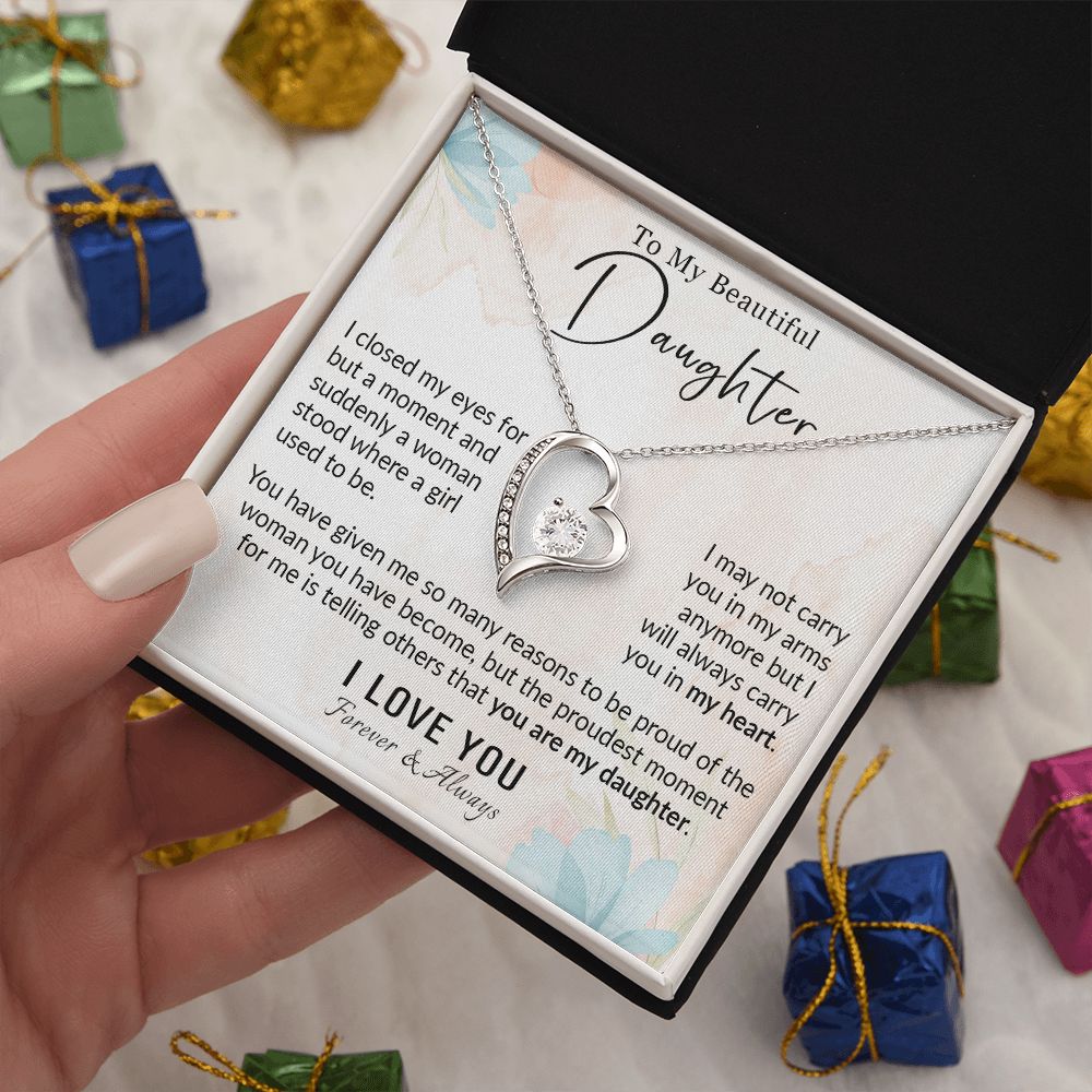 568C To My Daughter Necklace, Love Gift for Daughter from Dad, Daughter Necklace