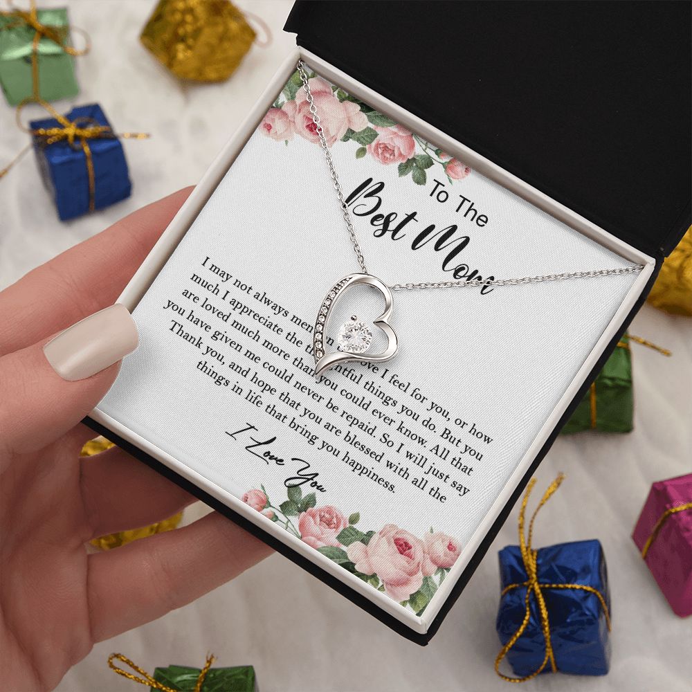 633C To My Mom Necklace,Mama, Birthday Gift From Son/Daughter For Birthday,I Love Mom