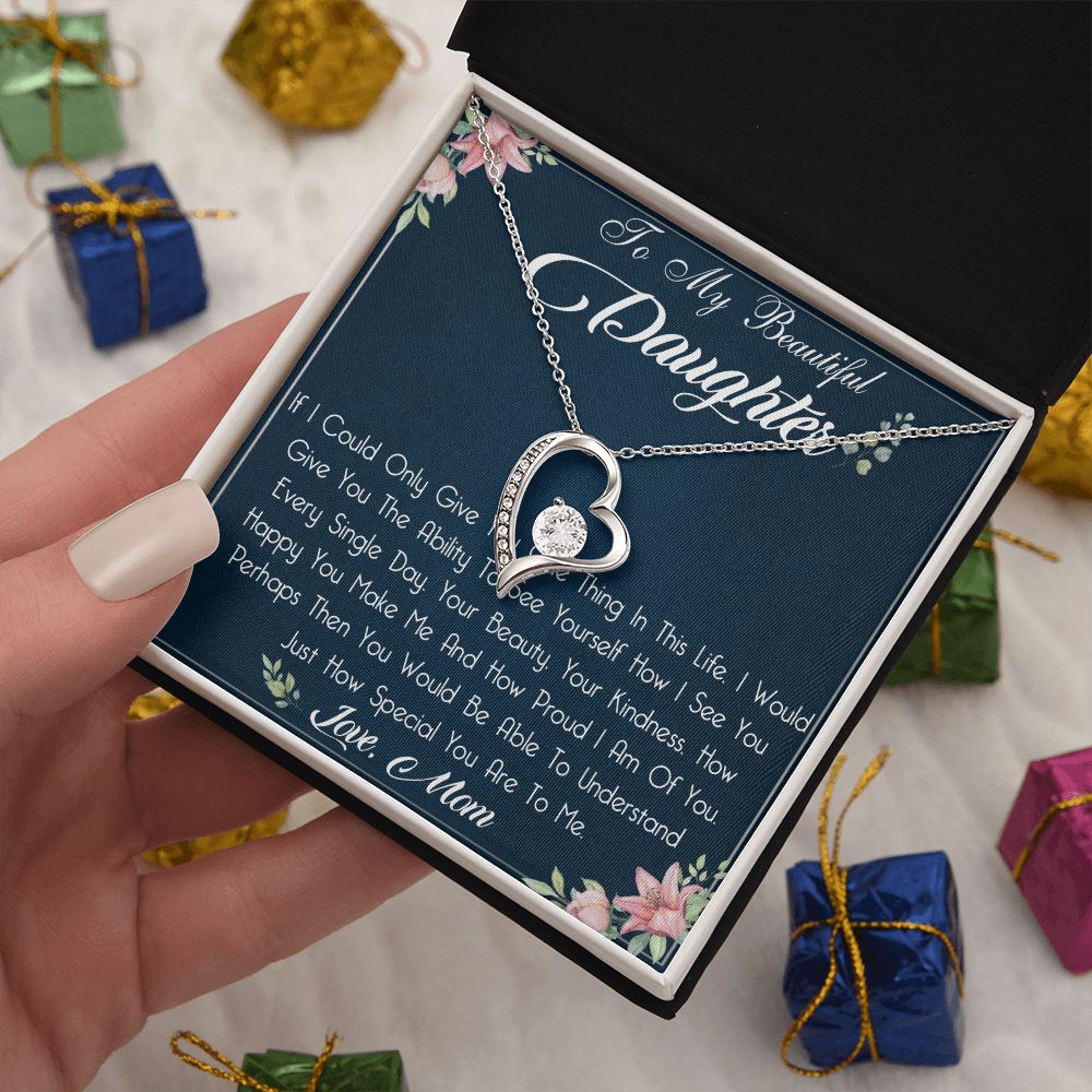 29C To My Beautiful Daughter Necklace, Gift For Daughter From Mom, Daughter Birthday