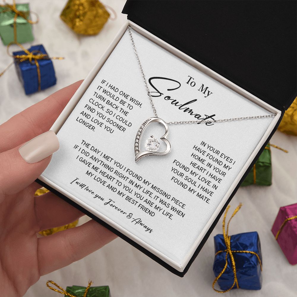445C To My Soulmate Necklace, Valentine Gifts For Her, Gift For Girlfriend Wife