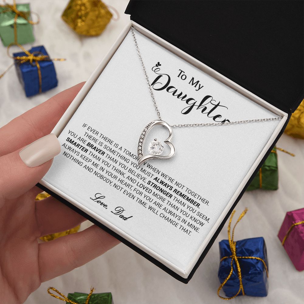 440C To My Daughter Necklace, Birthday Gift For Daughter From Dad, Christmas Gift