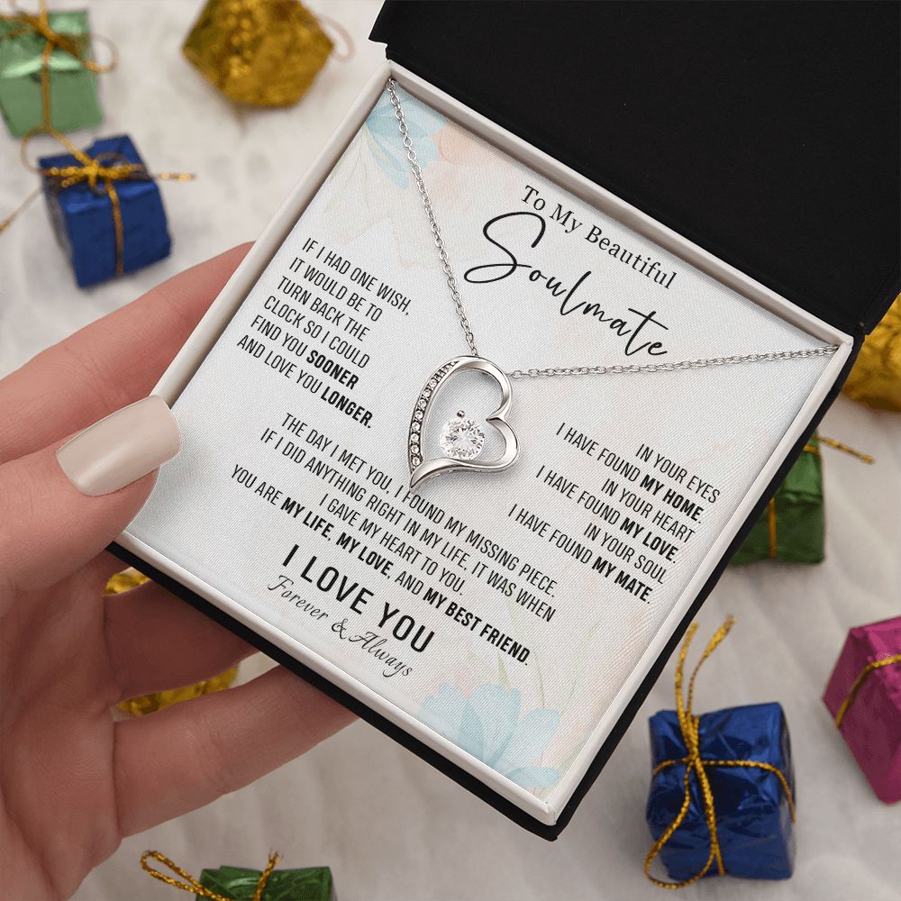 562C To my Soulmate Necklace, Birthday Gifts for Her, Love Gifts for Wife Girlfriend