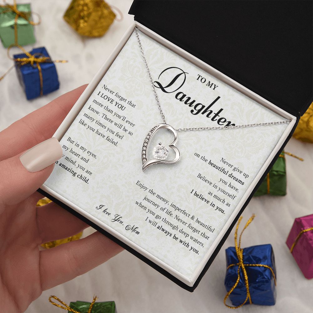 529C Gift for Daughter from Mom, To My Daughter Necklace, Daughter Birthday Gift