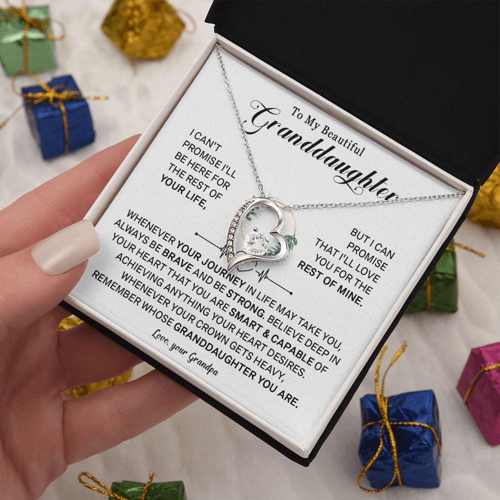 541C To My Granddaughter Necklace, Xmas Birthday Gift For Granddaughter from Grandpa