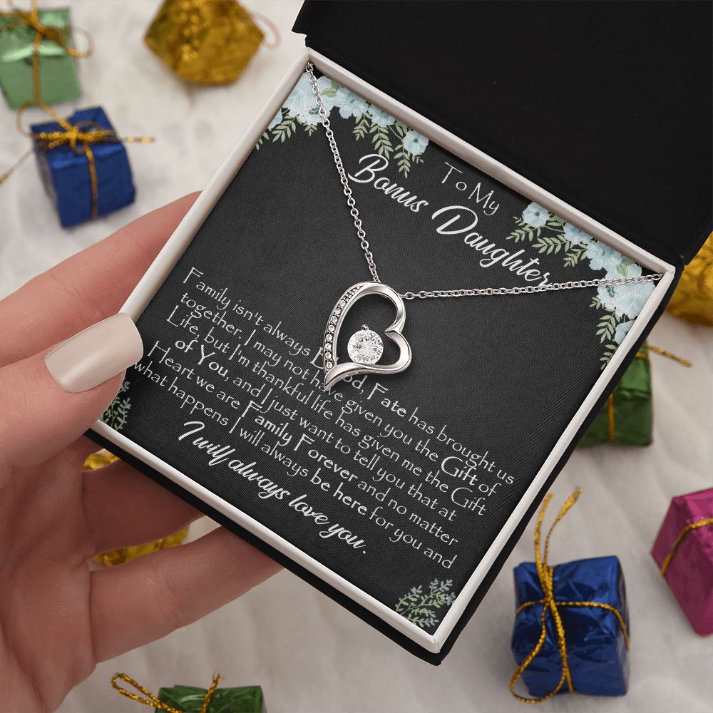 26C To My Bonus Daughter, Gift For Bonus Daughter Necklace, Step Daughter Necklace