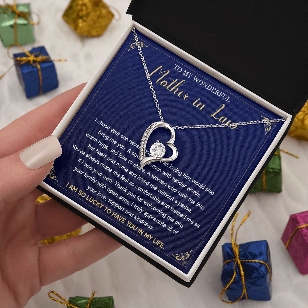 524C To My Mother in Law Necklace from Daughter, Gift to Mother-in-Law Necklace Love