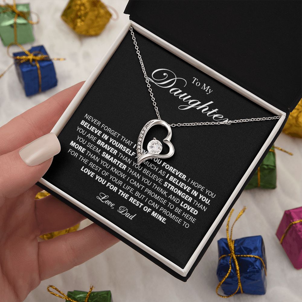 627C To My Daughter Necklace, Gift For Daughter from Dad, Birthday Gift For Daughter