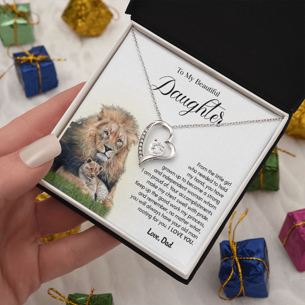 620C To My Daughter Necklace From Dad, Birthday Gift, Father Daughter Gift, Holiday