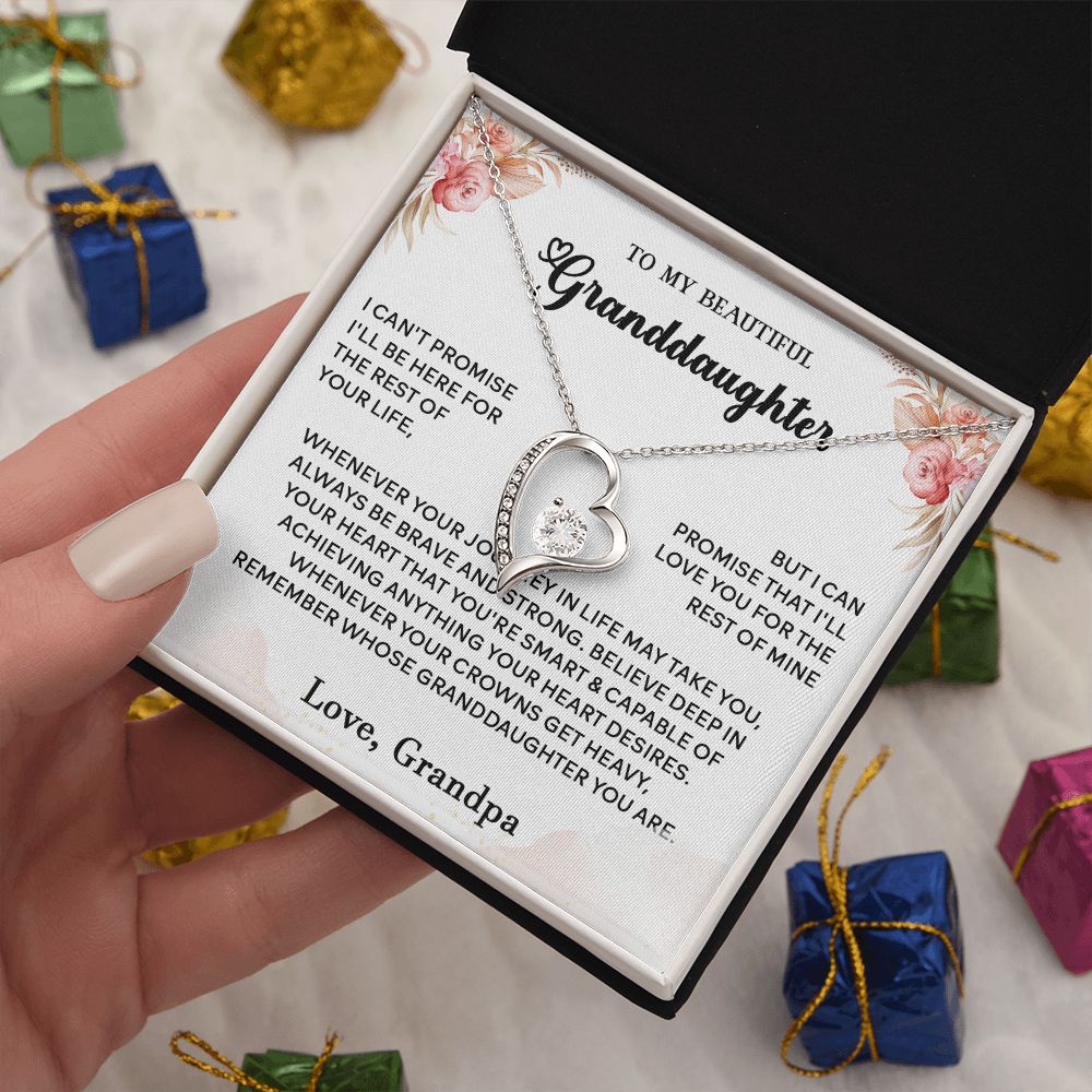 434C To My Granddaughter Necklace, Birthday Gift For Granddaughter, Christmas Gifts
