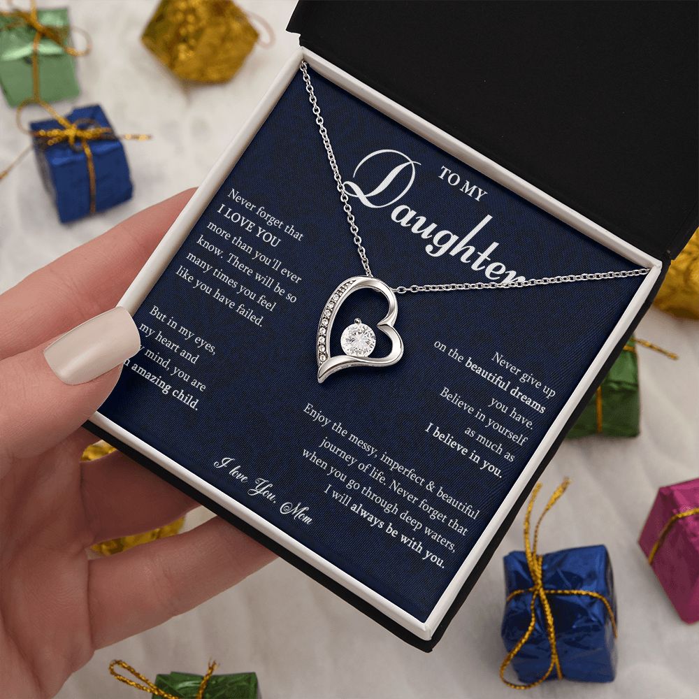 531C To My Daughter Necklace, Gift for Daughter from Mom, Daughter Love Necklace Gift