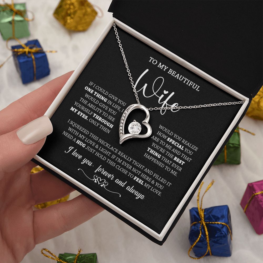 437C To My Wife Necklace, Necklace Gifts For Wife From Husband, Birthday Xmas Gift