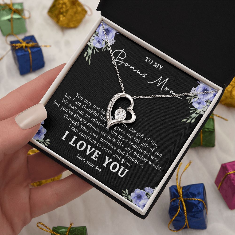 523C Step Mom Gift, Bonus Mom Necklace, Stepmom Necklace, Mom Birthday Gift from Son