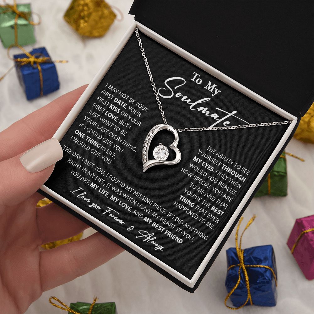 460c To My Soulmate Necklace, Christmas, Valentine Gift For Her, Gift For Soulmate