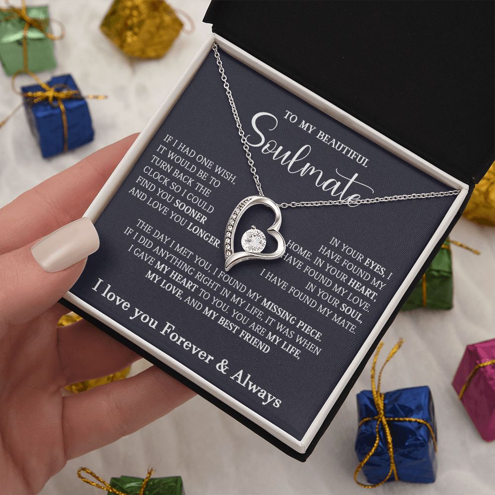 467C To My Soulmate Necklace, Gift For Wife Girlfriend From Husband, Birthday Gift