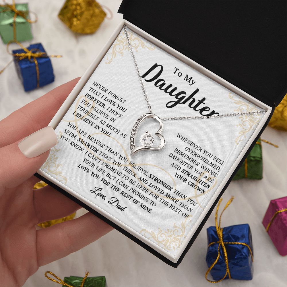 622C To My Daughter Necklace, Daughter Father Necklace, Daughter Gift From Dad, Xmas