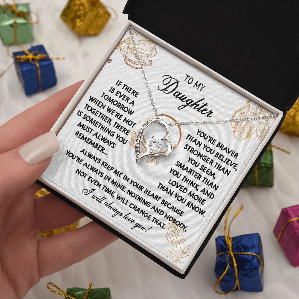 111C To My Daughter Necklace, Daughter Gift From Dad, Mom, Xmas Gift, Birthday Gift