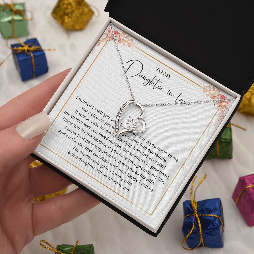 535C Daughter-In-Law Gift Necklace, Wedding Gift From Mother-In Law, Birthday Gifts