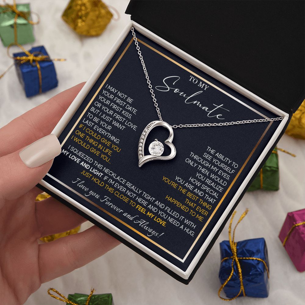 560C To My Soulmate Necklace, Couples in Love Gifts, Jewelry Romantic Gifts For Wife