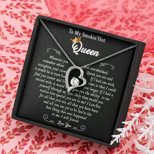 N369C To My Smokin Hot Queen Crown Necklace Gift For Wife Soulmate Valentines Day Gift